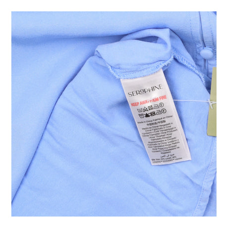 Maxi Dress Light Blue Button Front Maternity Nursi