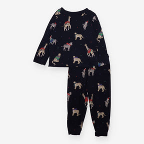 Pyjamas navy blue animals festive attire