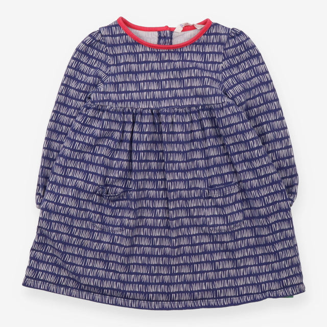 Dress Long Sleeve Blue Tally Print
