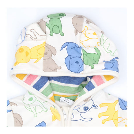 Hooded Onesie White Multicoloured Dogs