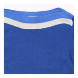 Blue 90% Wool 10% Cashmere Long Sleeve Boat Neck J