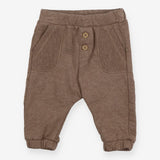 Joggers brown ribbed pockets