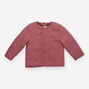 Jacket Fleece Lined Pink Flowers Embroidered