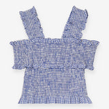 Sundress smocked blue gingham