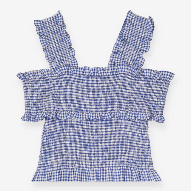 Sundress smocked blue gingham