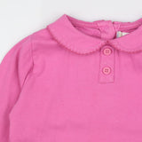 Collared Long Sleeve Pink Top