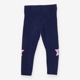 Leggings Navy with Star Appliques