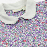 Dress Jersey Purple Ditsy Collared