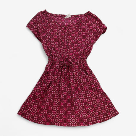 Dress pink and brown 60s print