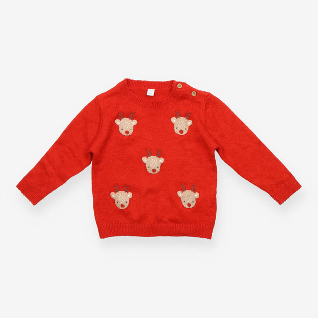 Knit Sweater Red Rudolph