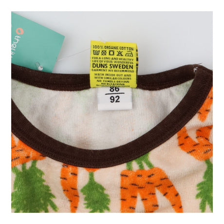 Dress long sleeve towelling with carrots