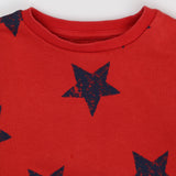 Sweater red with navy stars