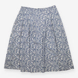 Jamboree Cotton Midi Skirt Blue Leaf Print