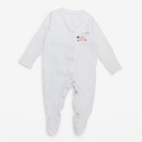 Sleepsuit White with Pink Sheep
