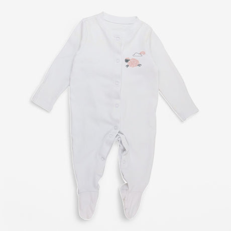 Sleepsuit White with Pink Sheep