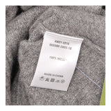 Jumper Dress Grey Pure Wool V-Neck Maxi