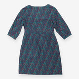 Floral Corduroy Shirt Dress Grandad Collared Butto
