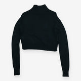 Seraphine Green Roll‑Neck Cropped Maternity Sweate
