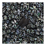 Floral Blouse Navy Blue Long Sleeve Pintuck Detail