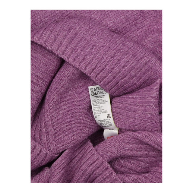 Dusky Lilac Purple Soft Knit Roll Neck Long Sleeve