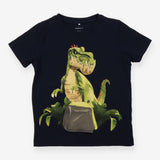 T-Shirt Navy Dinosaur Peek-a-boo