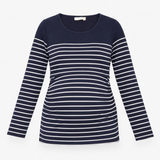 Breton Top Navy White Stripe Long Sleeve Nursing