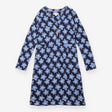 Dress Navy Blue Floral Cotton Jersey Long Sleeve