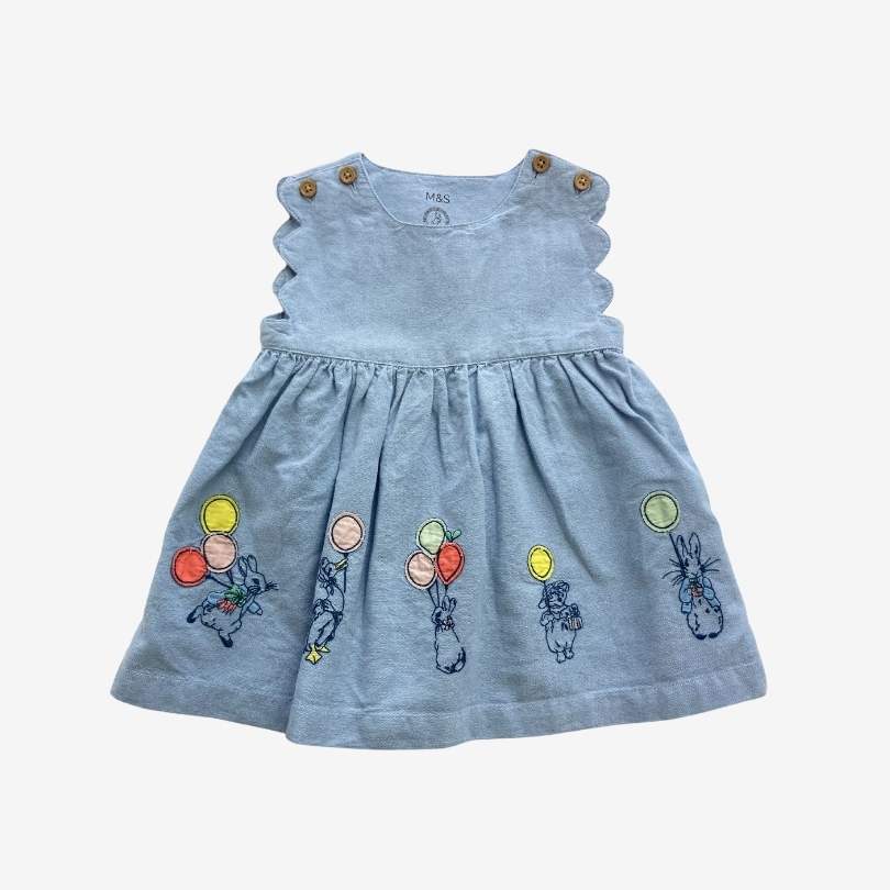 Chambray Peter Rabbit Balloon Dress