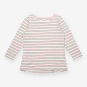 Top Grey Pink Striped Harbour Long Sleeve