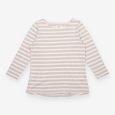 Top Grey Pink Striped Harbour Long Sleeve