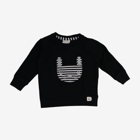 Sweatshirt Black with Mono Bunny