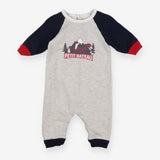 Romper Jersey Grey with Navy Sleeves