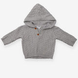 Hoodie knit grey