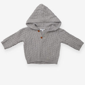 Hoodie knit grey