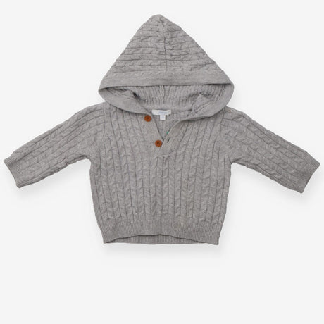 Hoodie knit grey