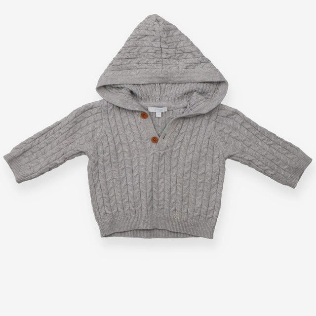 Hoodie knit grey