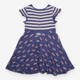 Blue Crab Dress with Stripes