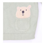 Green knit outfit with polar bears