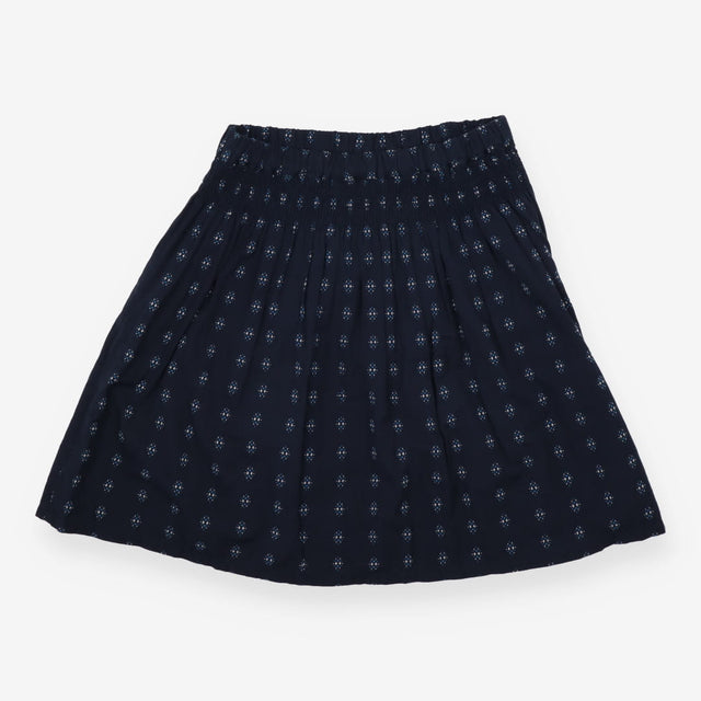 Skirt navy with embroidery