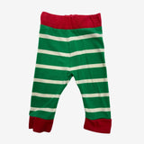 Green and White Stripe Leggings