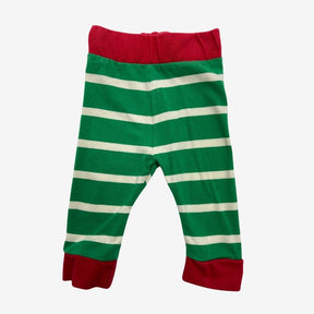 Green and White Stripe Leggings