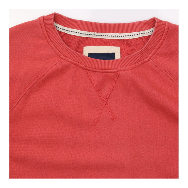 Sweatshirt Red Crew Neck Cotton Long Sleeve