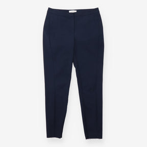 Trousers Tailored Tapered Smart Ankle Zip Navy
