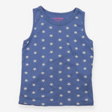 Vest top blue white stars