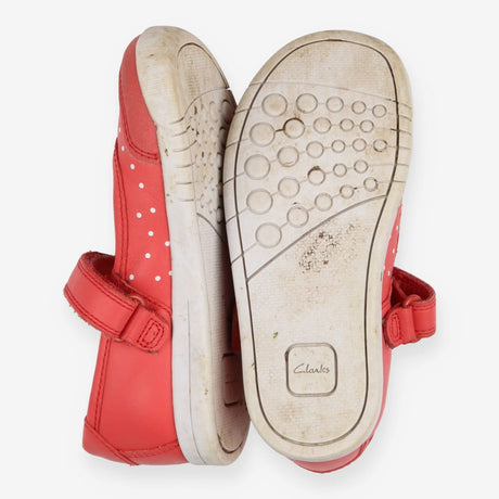 Coral pink polka dot shoes