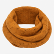 Snood Ochre Mustard Yellow Merino Wool Lace Knit S