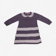 Dress Sweater Purple with Lace Print Stripes