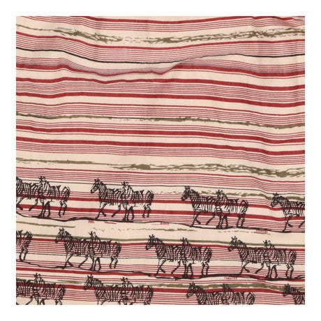 Strappy Summer Dress with Striped Zebra Hem