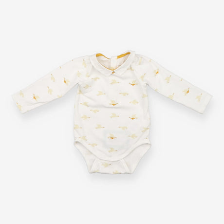 Bodysuit Collared White Goose & Gosling