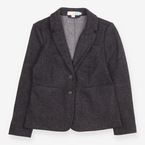 Jacket Charcoal Wool Blend Structured Patch Pocket
